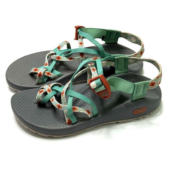 Chaco Women’s Zx 2 Classic Desert Mosaic Aztec Aqua Sport Sandals Size 9, EU 40 - Picture 1 of 10